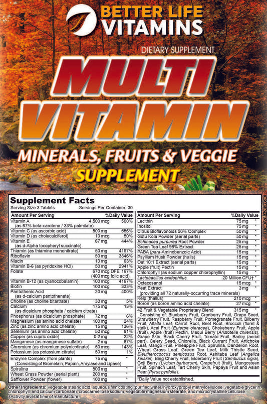 Better Life Multi Vitamins